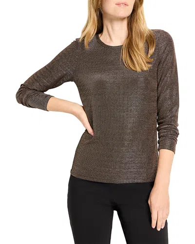 Nic + Zoe Nic+zoe Diamonte Knit Top In Gray