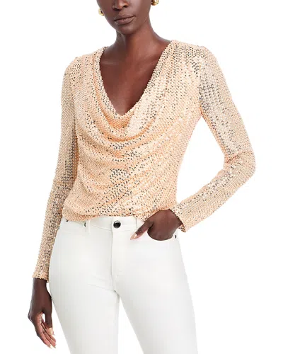 Ramy Brook Leon Sequin Cowl Neck Top