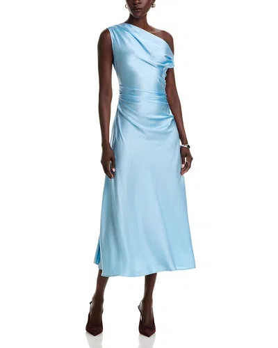 Staud Phare Silk Dress In Blue