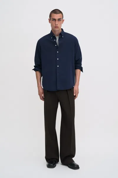 Filippa K Tailored Button Down Shirt In Blue