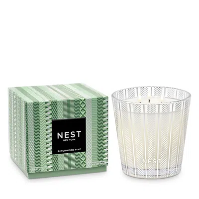 Nest New York Birchwood Pine 3-wick Candle 21.1 Oz. In White