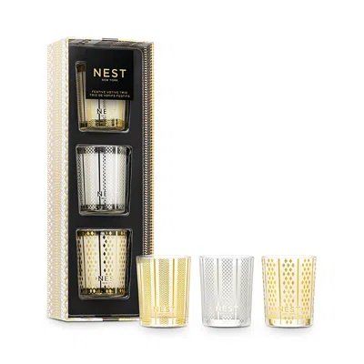 Nest New York Festive Votive Candle Trio In Multi