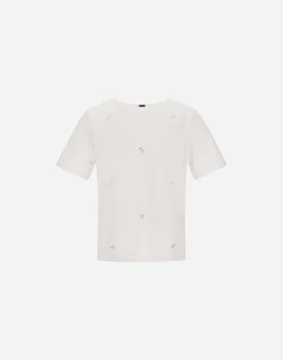 Herno T-shirt In Interlock�jersey In White