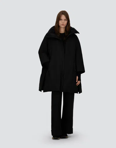 Herno 2 Layer Windstopper A-shape Jacket In Black