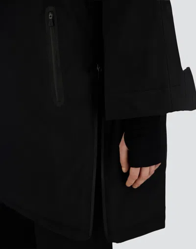 Herno 2 Layer Windstopper A-shape Jacket In Black