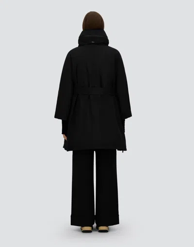 Herno 2 Layer Windstopper A-shape Jacket In Black