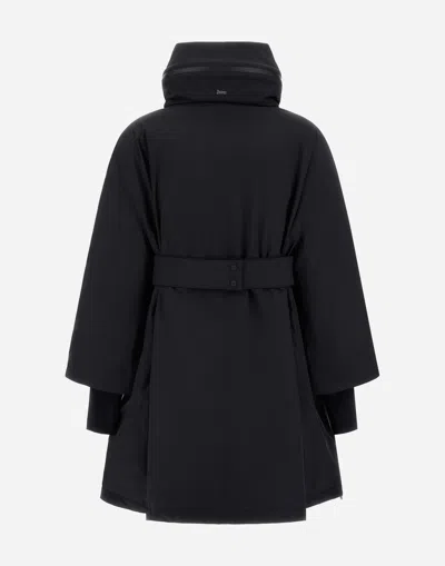 Herno 2 Layer Windstopper A-shape Jacket In Black