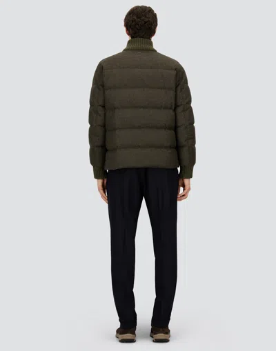 Herno Wool And Cashmere Bomber Jacket Jackets And Coats Green In Green