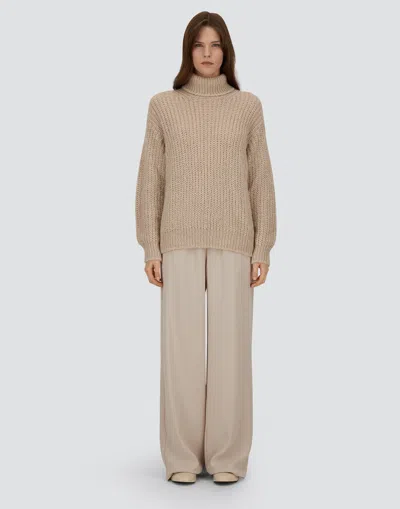 Herno Pants With Elasticized Waist Trousers Beige In Neutral