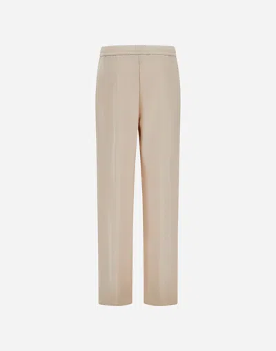 Herno Pants With Elasticized Waist Trousers Beige In Neutral