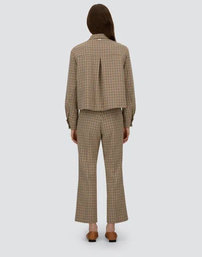 Herno Wool Cotton Houndstooth Shacket In Neutral