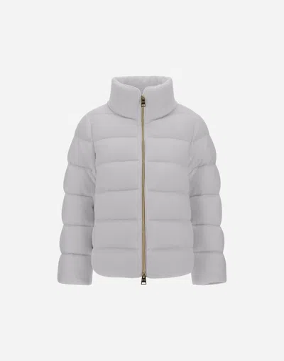 Herno Jacket In Shiny Knit Effect In Gray