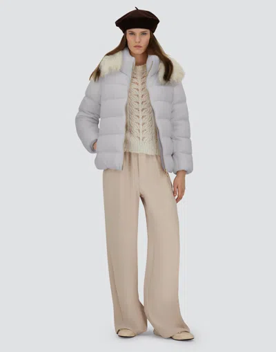 Herno Jacket In Shiny Knit Effect In Gray