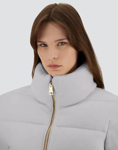 Herno Jacket In Shiny Knit Effect In Gray