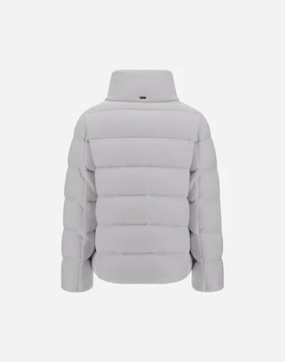 Herno Jacket In Shiny Knit Effect In Gray