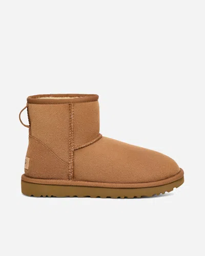 Ugg Mini Classic Ii Beige Pull-on Boots In Suede Woman In Neutral