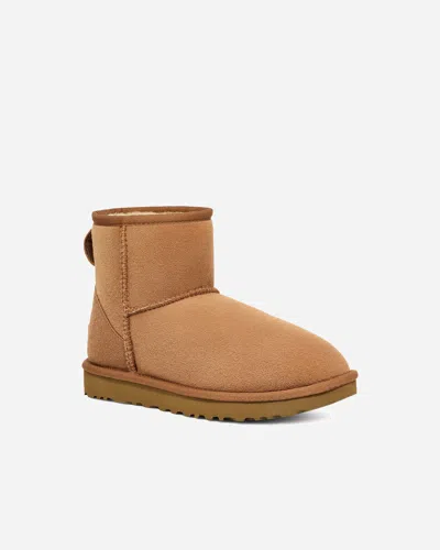 Ugg Mini Classic Ii Beige Pull-on Boots In Suede Woman In Neutral