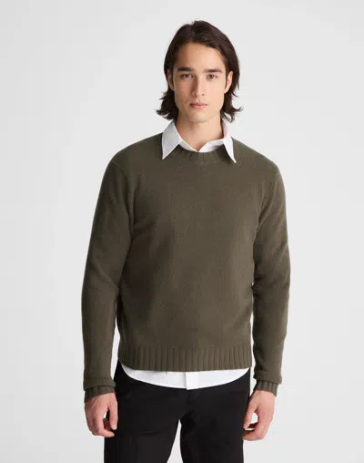 Madewell Set Wool Crew Sweater Driftwood Brown In Multi