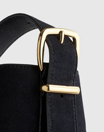 Madewell Essentials Suede Bucket Bag In Purple