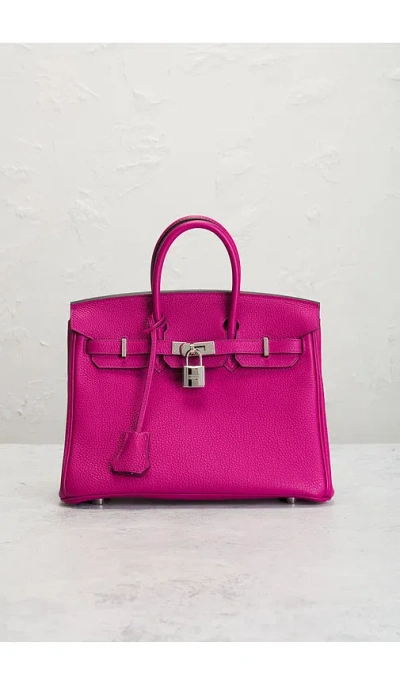 Fwrd Renew Hermes Togo Birkin 25 Handbag In Pink