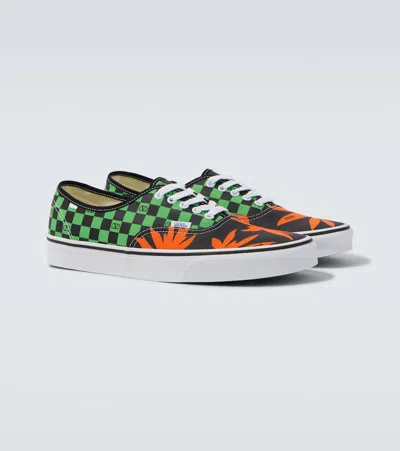 Valentino X Vans Men's Tess St Vlogo Tropical Canvas Low-top Sneakers In Multi