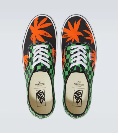 Valentino X Vans Men's Tess St Vlogo Tropical Canvas Low-top Sneakers In Multi