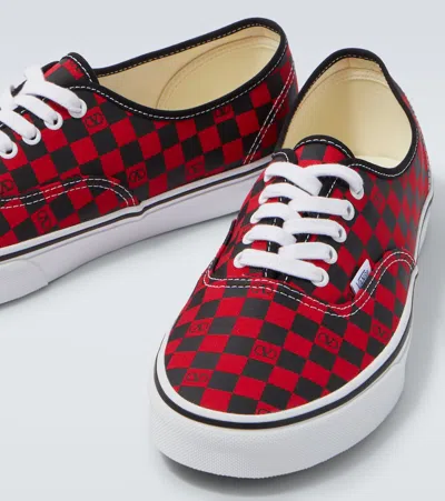 Valentino X Vans Men's Tess St Vlogo Check Canvas Low-top Sneakers In Black