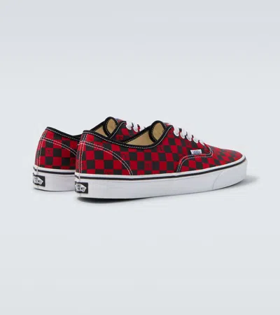 Valentino X Vans Men's Tess St Vlogo Check Canvas Low-top Sneakers In Black