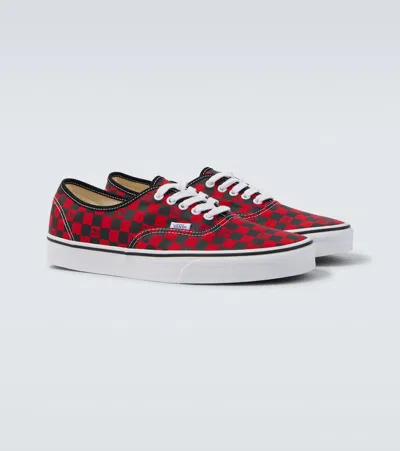 Valentino X Vans Men's Tess St Vlogo Check Canvas Low-top Sneakers In Black