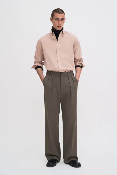 Filippa K Tailored Button Down Shirt In Brown