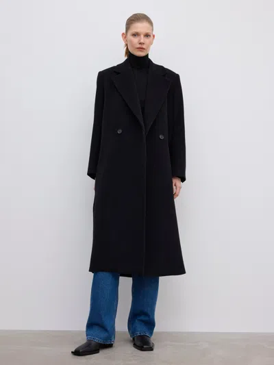 House Of Dagmar Db Wool Coat In Black