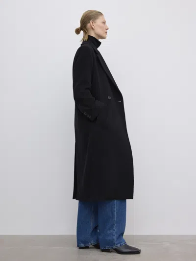 House Of Dagmar Db Wool Coat In Black