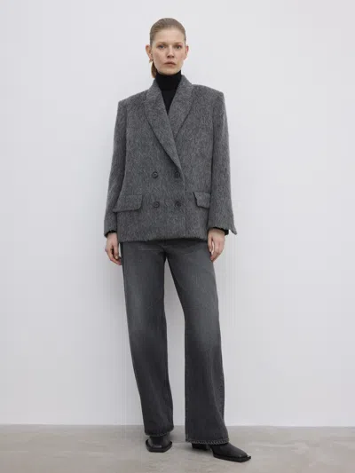 House Of Dagmar Db Brushed Jacket In Gray