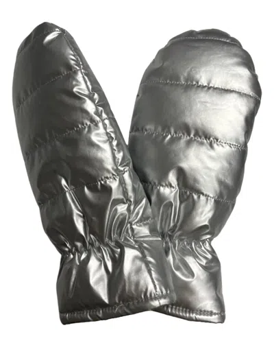 Marcus Adler Metallic Mittens In Gray