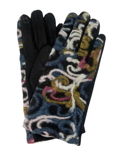Marcus Adler Swirl Print Touchscreen Compatible Gloves In Multi