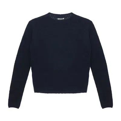 Pre-owned Auralee Cashmere Melange Knitwear 'navy Black' | Blue | Men's Size 5