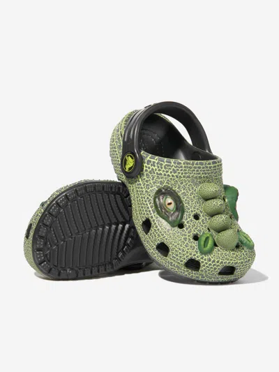 Crocs Boys Classic Iam Scary Dino Clog In Green