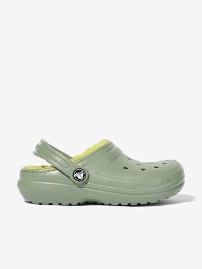 Crocs Kids Classic Lined Clog In Green