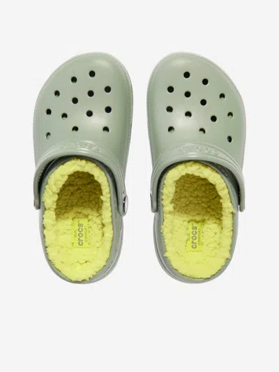 Crocs Kids Classic Lined Clog In Green
