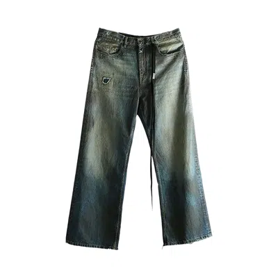 Pre-owned Ann Demeulemeester Modest 5-pockets Relaxed Bootcut Trouser 'vintage Blue' | Men's Size 50