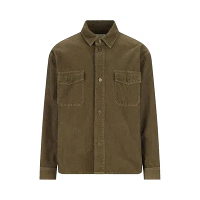 Pre-owned Saint Laurent Db Long Overshirt 'hunting Kaki' | Tan | Men's Size L In Brown