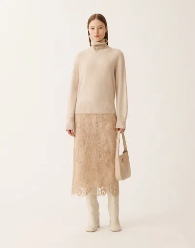Fabiana Filippi Sequin-embellished Turtleneck Sweater In Neutral