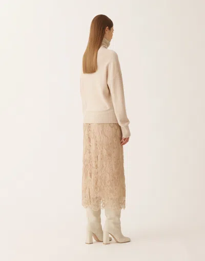 Fabiana Filippi Sequin-embellished Turtleneck Sweater In Neutral