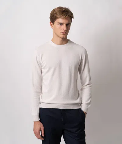 Larusmiani Crewneck Sweater Aspen Sweater In White