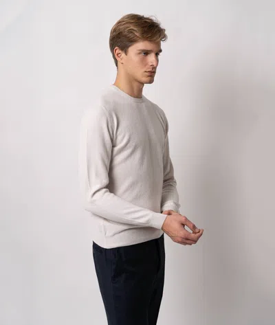 Larusmiani Crewneck Sweater Aspen Sweater In White