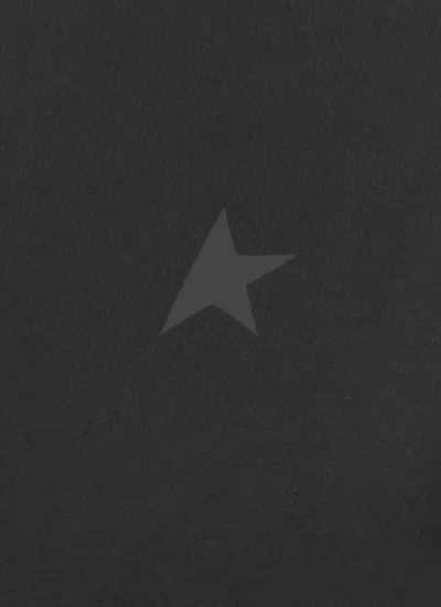 Golden Goose Black Logo-embroidered Short-sleeved T-shirt In Black