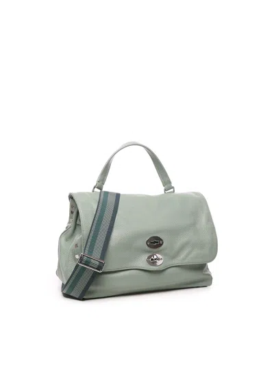 Zanellato Medium Leather Postina Bag In Green