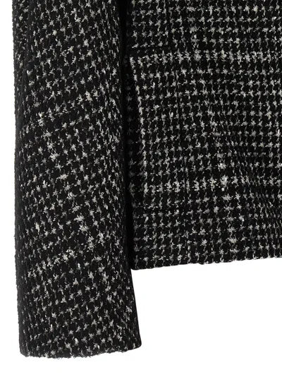 Dolce & Gabbana Short Double-breasted Checked Coat Dolce E Gabbana In Multi