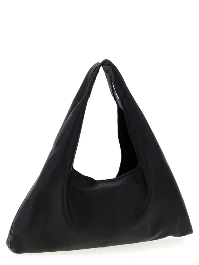Ami Alexandre Mattiussi Etienne Leather Trapezoid Shoulder Bag In Black