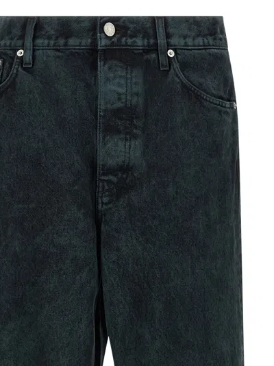 Dries Van Noten Wide-leg Denim Trousers Five Pocket Style In Green
